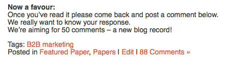 B2B Marketing Analytics Comments