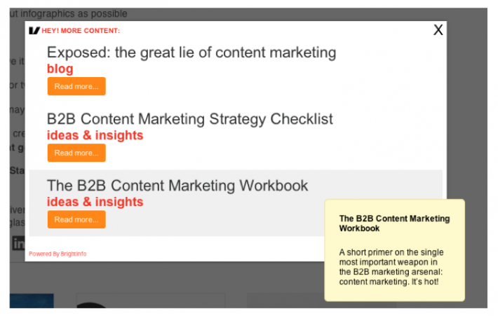 Multi-content exit widget