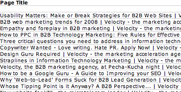 Velocity B2B Technology Marketing Agency Content Attention Index
